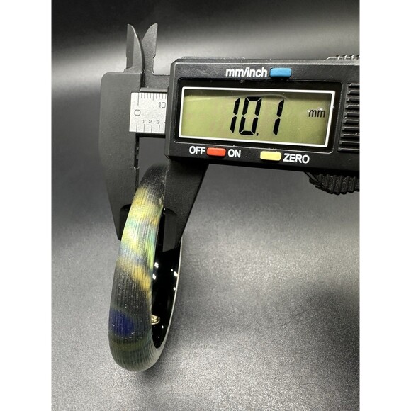 ALEXIS BITTAR Peacock Design Lucite Bangle Bracelet 7.75” - Picture 9 of 11